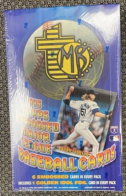 1995 Topps Embossed MLB Baseball Factory Sealed Hobby Box 24 Packs B - Image 1 of 3