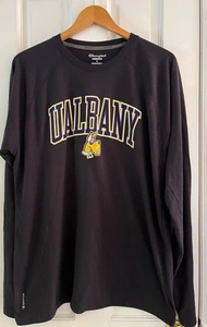 UALBANY HERREN LANGARMSHIRT GRÖSSE LARGE CHAMPION MARKE VAPOR SCHWARZ MIT GROSSER DÄNE - Bild 1 von 5