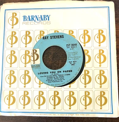 Barnaby Records CBS Records Ray Stevens "Turn Your Radio On" 45 RPM 1972 - Image 1 of 4