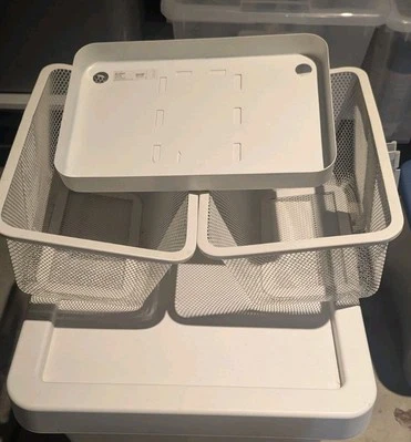 IKEA ALGOT Mesh Basket 30x22x15cm (11 3/4x8 5/8x5 7/8”) 802.185.71 & Shelf 16778 - Image 1 of 4