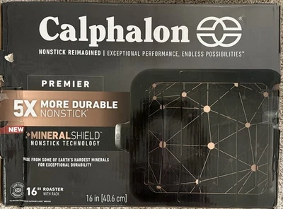 Calphalon Premier Mineral Shield Nonstick 16-Inch Roaster with Rack - Image 1 of 3