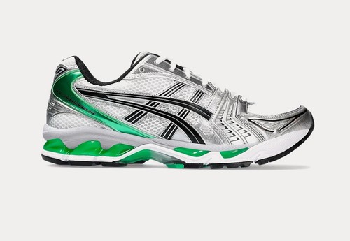 Uomo nuovo con scatola taglia 10 5 ASICS Gel Kayano 14 bianco verde malachite