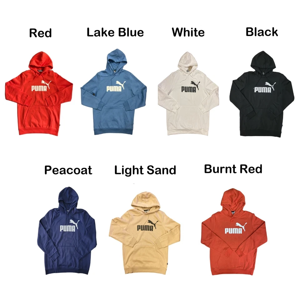 Sudadera con Capucha Puma Para Hombre Suave Manga Larga Bolsillo Canguro Clásica Logo Grande Foto 1 de 1