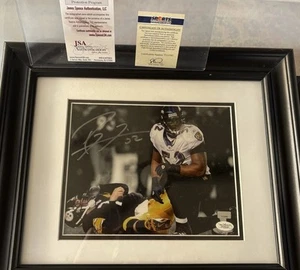 Ray Lewis Signed Baltimore Ravens 8x10 Over Roethlisberger Photo W/ NFL STICKER - Picture 1 of 3
