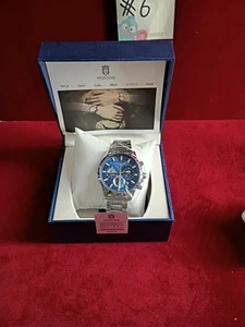 Rocos Men's Chronograph Quartz Watch Japan Movement Waterproof Luminous Hardle - Picture 1 of 4