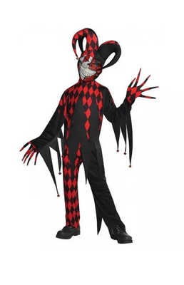 Fantasia de bobo da corte infantil assustador vestido fantasia Halloween tamanho pequeno - Imagem 1 de 4