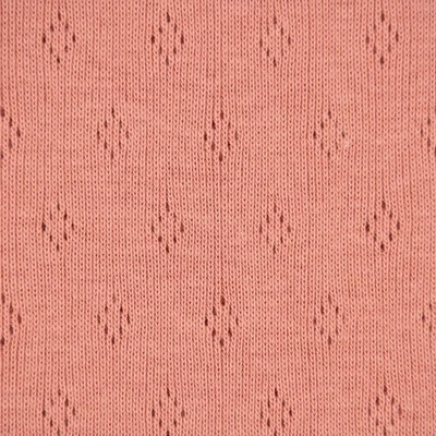Feinstrick Jersey Baumwolle Pointoille Lochmuster einfarbig altrosa 1,4m Breite - Bild 1 von 4