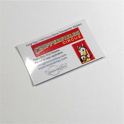 Corgi Toys 1130 Bedford Chipperfields Circus Horse Transporter Stickers - Image 1 of 3