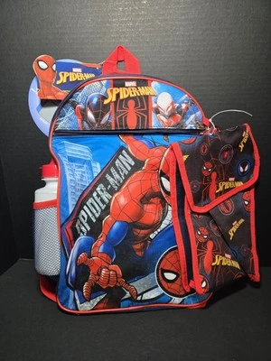 Mochila Fast Forward Spiderman con paquete de lonchera para niños conjunto de 5 piezas Foto 1 de 4