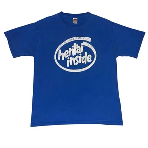 Vintage RARE Hentai Inside (intel inside parody) T-Shirt Size Large - Bild 1 von 6