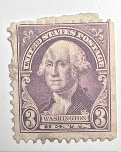 George Washington 3 cent violet/purple 1926-34 postage stamp - Picture 1 of 3