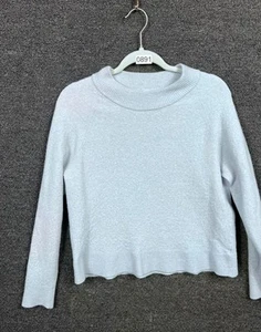 Athleta Hawthorn Crew Sweater Womens Size M Voyage Grey Merirno Wool Long Sleeve - Picture 1 of 8