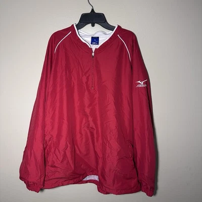Mizuno Pullover 1/4 Zip Windbreaker Jersey Size XL - Image 1 of 4
