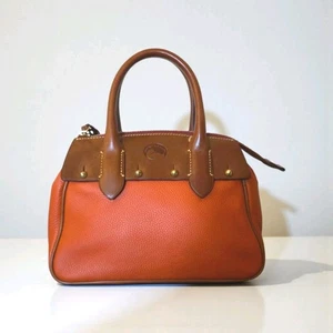 Dooney & Bourke Wilson Satchel R343 • Orange Pebble Leather Umhängetasche/Schultertasche - Bild 1 von 19