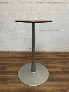 Drabert Stehtisch Durchmesser 60cm rot grau schwarz Bistrotisch - Bild 1 von 3