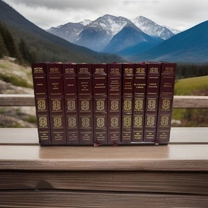 Lot 10 The Harvard Classics Collectors Edition 1980's Burgundy Leather Gilded - Bild 1 von 9