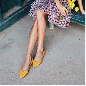 Scarpe basse da donna Rothy's The Point in maglia giallo senape taglia 10 - Foto 1 di 5