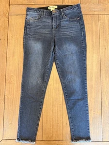 Pantalones de mezclilla ajustados Democracy Ab Technology talla 6 cintura elástica elásticos lavado oscuro - Imagen 1 de 9