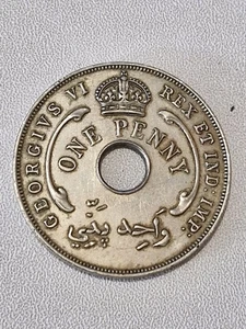 Moneda de 1 centavo de África Occidental Británica 1941 Jorge VI - Imagen 1 de 4