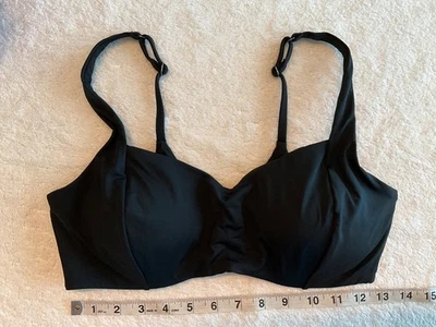 Nuevo sin etiquetas Top de bikini entrelazado negro Athleta 34D/DD 566766 natación M con aros Foto 1 de 4