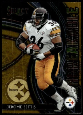 2020 PANINI SELECT JEROME BETTIS U12 MINT UNBREAKABLE PITTSBURGH STEELERS - Image 1 of 2