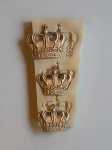 Decorative Crowns Three Small Crowns Mouldings Silicone Rubber Mould - Picture 1 of 3