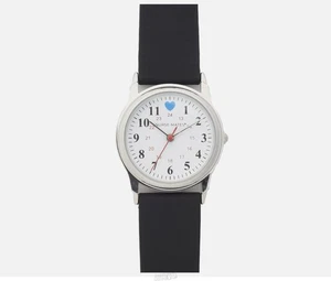 Nurse Mates Blue Heart Watch (Women's) Black No Size - Picture 1 of 2