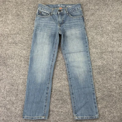 The Childrens Place Boys Jeans Size 7 Straight Adjustable Waist Blue Denim -FLAW - Image 1 of 4