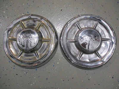 1960 雪佛兰 CORVETTE Bel Air Biscayne Impala 狗碟轮毂盖一对 60 — 第 1/4 张图片