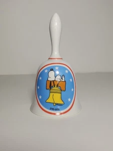 Vtg 1958 Snoopy Bicentennial Liberty 1776-1976 Porcelain Bell Schmid Bros Japan - Picture 1 of 12