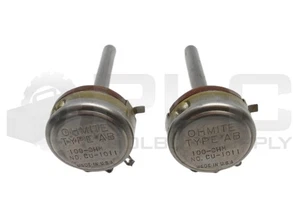 SET BESTEHEND AUS 2 OHMITE CU-1011 POTENTIOMETER TYP AB 100 OHM - Bild 1 von 5