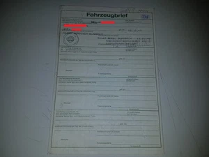Fahrzeugbrief KFZ Brief 1985 VW Golf 2 19E 1,8 66kw f. Sammler od.Tüv Volkswagen - Bild 1 von 4
