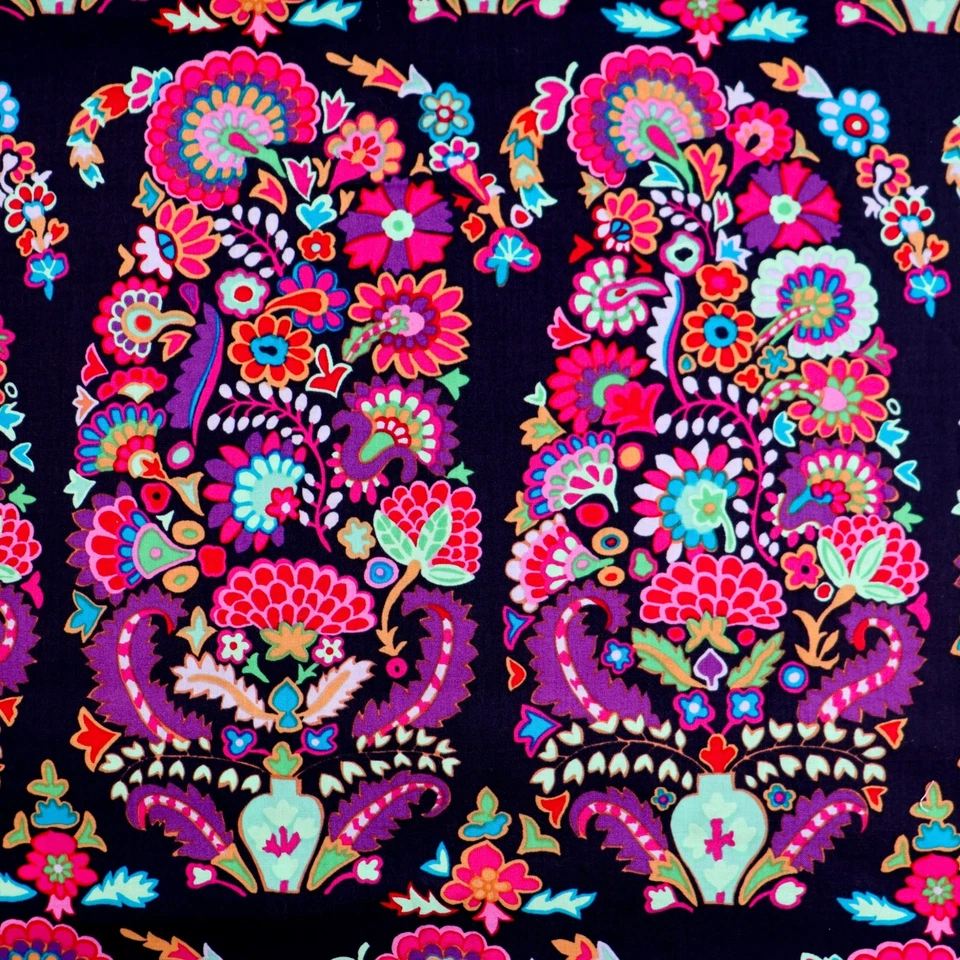 Kaffe Fassett Paisley GP27 Rosa Brillante BTHY Media Yarda Acolchado Algodón Original Foto 1 de 3