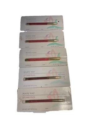 Vintage Mary Kay Lot of 5 Lip Liner Pencils (Poppy, Pink, Berry, Rosebud, Melon) - Image 1 of 4