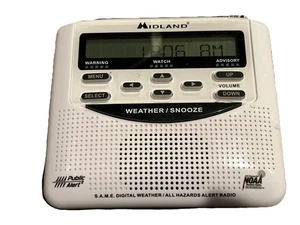 Midland WR-120 All Hazard Digital Weather Radio Public Alert NOAA White - Picture 1 of 6