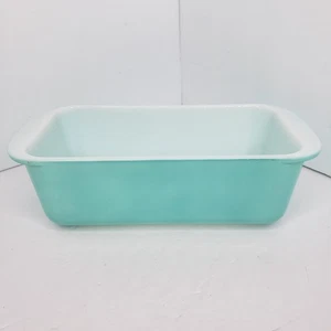 Pyrex 213 teglia per pane in vetro turchese 1,5 qt 8,5" x 4,5 vintage - Foto 1 di 6