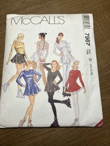 McCall's Costume Pattern 7967 Leotard Skating Dress Panties Skirt Sz 12-16 UNCUT - Picture 1 of 2