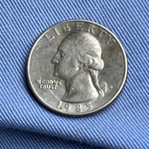 SEHR SELTEN 1985 D QUARTER MISSING " I" ERROR IN GOD WE TRUST - Bild 1 von 2