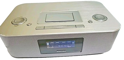 Philips DC290/37 iPod/iPhone Dock Alarm Clock Radio - AM/FM Tuner, MP3 Link, - Image 1 of 4