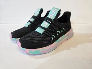 Adidas Lite Racer Adapt Kids Size 13k Black Bllue Pink, Light Use - Picture 1 of 10