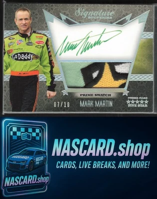 2009 Press Pass #SS-MM Mark Martin Sponsor Swatches Select #/10 - Image 1 of 2