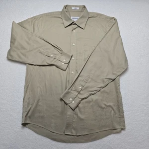 Joseph & Feiss Men’s Dress Shirt Beige 80’s 2-Ply Non Iron Size 17 34/35 Classic - Picture 1 of 19