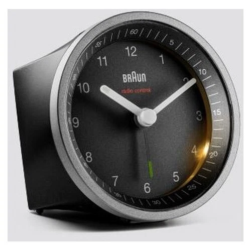 Braun BC07SB-DCF 67098, schwarz/silber, Funkwecker, DCF Zeitsteuerung, Analog - Bild 1 von 1