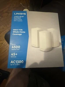 Linksys - Velop AC1300 Dual-Band Mesh Wi-Fi 5 System (3 Pack) - White - Picture 1 of 7