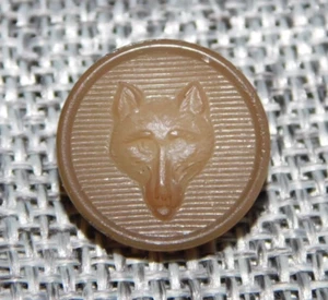 Antique Vtg Pressed Horn Button of Fox Aprx: 5/8" #1134-F - Picture 1 of 5