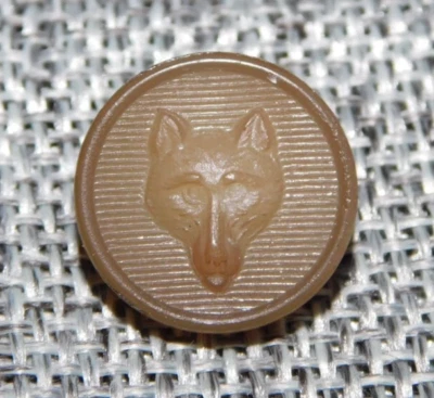 Antique Vtg  Pressed Horn  Button of Fox  Aprx: 5/8" #1134-F - Image 1 of 4