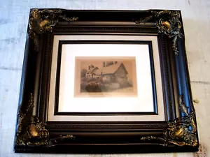 Charles Dickens "Ann Hathaway"s Cottage" signed 3.5 X 5.5" Etching art print - Picture 1 of 9