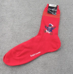 Ralph Lauren Socks Mens Polo Bear Vintage Sailor Boat Dress Socks Japan Rare NWT - Picture 1 of 8