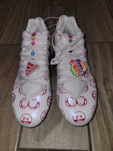 New Men's Adidas Freak 22 Big Mood DSG SM Football Cleats Sz 8 White Red GZ6901 - Picture 1 of 6