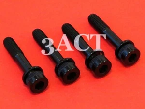4 Black Titanium Bolt w/ Ti Washer M6 x 32.1mm Shimano 180mm Disc Brake Caliper - Picture 1 of 3